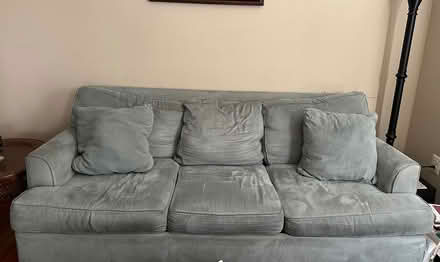 Photo of free Light teal couch (Germantown Town Center) #1