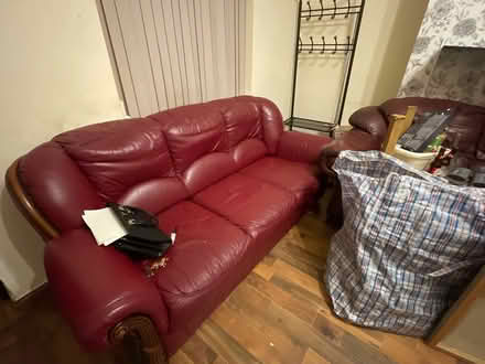 Photo of free Leather couches (Bradford BD8) #2