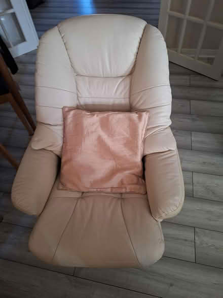 Photo of free Two leather chairs, one swivel (Shenfield CM15 8NA) #3