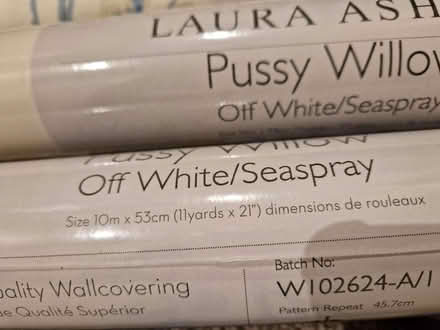 Photo of free Laura Ashley: Wall paper "Seaspray/Pussy Willow" (Dunston LN4) #3