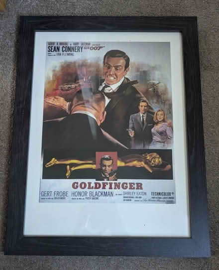 Photo of free Goldfinger movie poster framed (Bromborough Rake, CH62) #1
