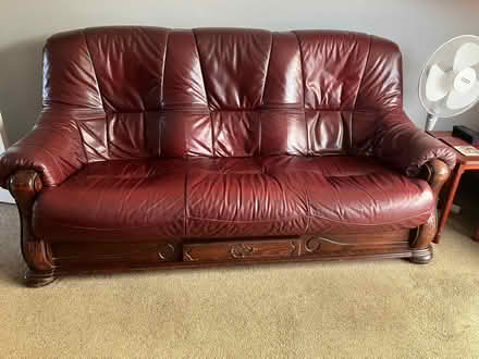 Photo of free Three seater leather sofa (CO13) #1