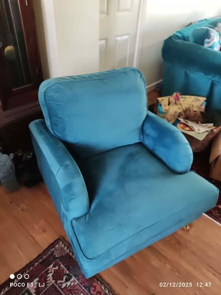 Photo of free John Lewis Teal Blue Armchair (Paddington WA1) #1