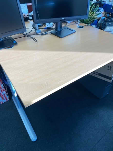 Photo of free 2 birch straight office desks (Nr East India E14) #2