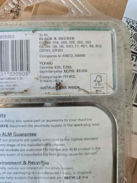 Photo of free Flymo lawn mower blades (Bray SL6) #2