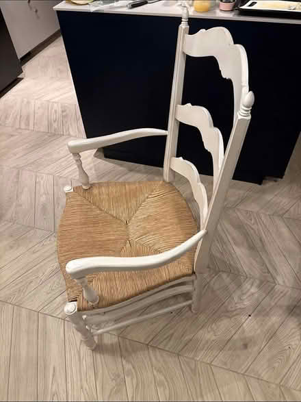 Photo of free Oka white wood chair cane seat (W3 Acton) #3