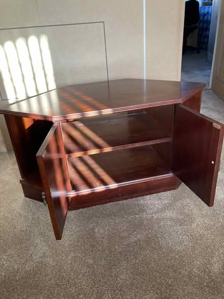 Photo of free Mahogany effect corner TV unit (Middleton Junction M24) #2