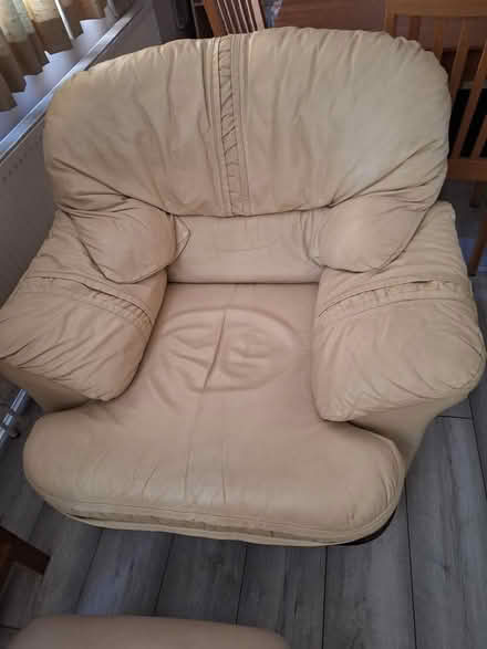Photo of free Two leather chairs, one swivel (Shenfield CM15 8NA) #2