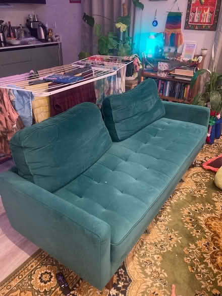 Photo of free Green two seater sofa (Hove Station area BN3) #1