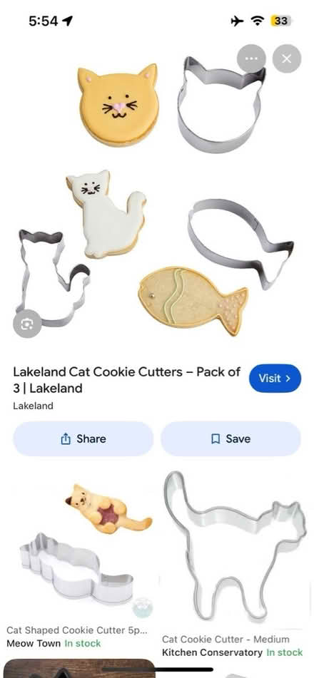 Photo of Cat cookie cutters (Jennetts park RG12) #3