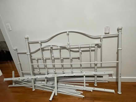 Photo of free Queen-sized metal bedframe (Bushwick) #2