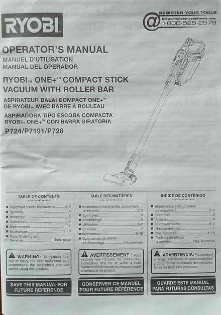 Photo of free Ryobi One Compact Stick Vaccum (NE Fort Collins) #2