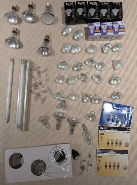 Photo of free Halogen bulbs, light fittings (Maney B73) #1
