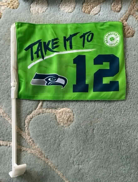 Photo of free Car flag, Seahawks 12th man (Rainier Valley/Brighton) #1