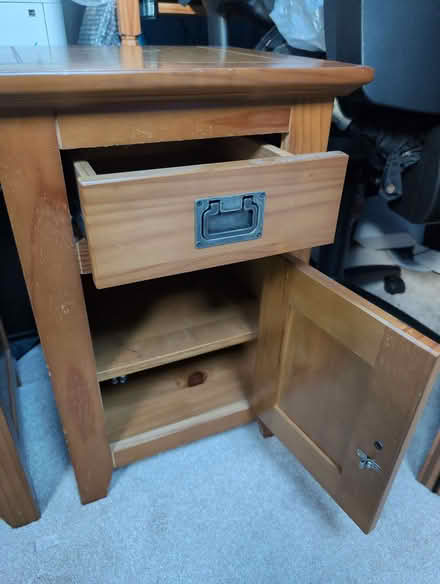Photo of free Pair of bedside tables (Darby Green GU17) #2