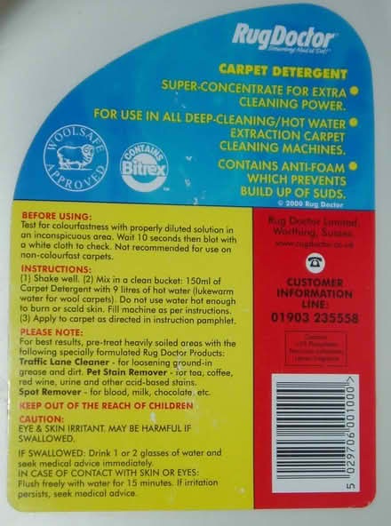 Photo of free RugDoctor Carpet Detergent (Down Barn SP4) #2
