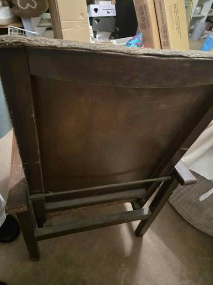 Photo of free Old wooden recliner chair (Frimley) #3