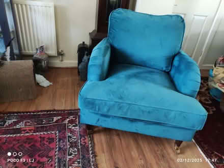 Photo of free John Lewis Teal Blue Armchair (Paddington WA1) #3