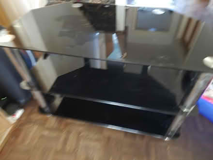 Photo of free Glass TV Stand (Black Lane M26) #1