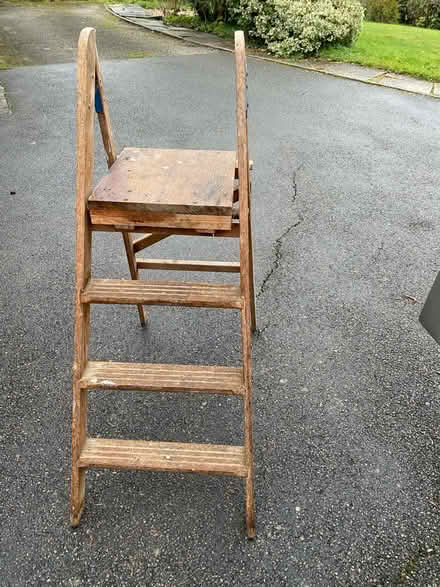 Photo of free Wooden ladder - upcycling or wedding project (Gorse Hill GU22) #1