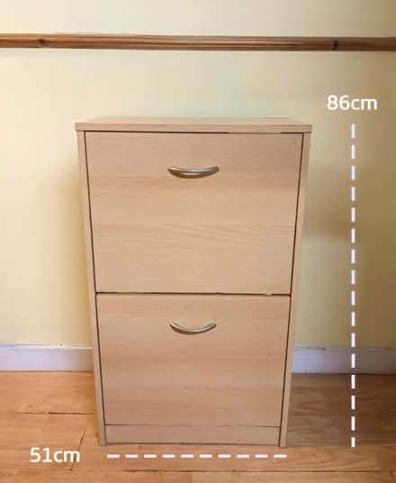 Photo of free Two Drawer Shoe Storage Cabinet (PL4 Greenbank.) #2