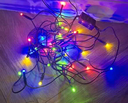 Photo of free Christmas lights (3) - 50, coloured, plug in, dark green wire (Boughton Monchelsea ME17) #2
