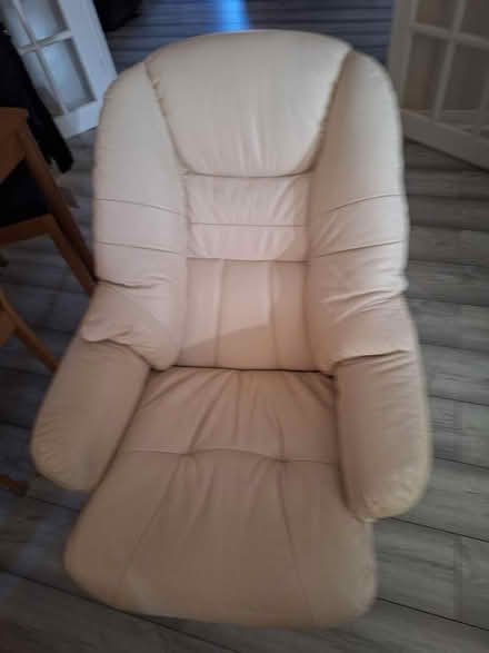 Photo of free Two leather chairs, one swivel (Shenfield CM15 8NA) #1