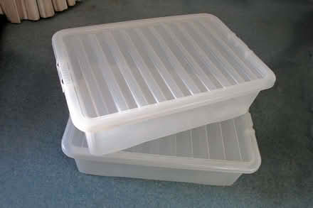 Photo of free Large plastic storage boxes (Caldecott OX14) #1