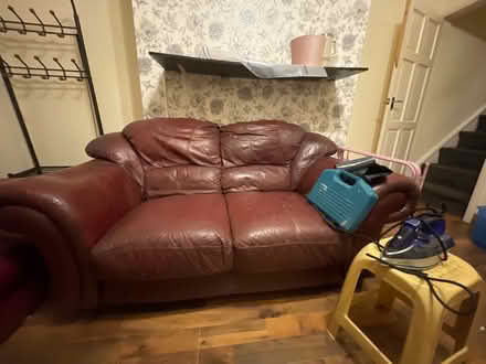 Photo of free Leather couches (Bradford BD8) #1