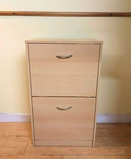 Photo of free Two Drawer Shoe Storage Cabinet. (PL4) #1