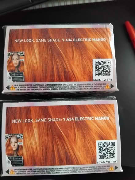 Photo of free 2 x L'Oréal Preference in shade 7.434 Electric Mango (Marton Bank FY4) #2