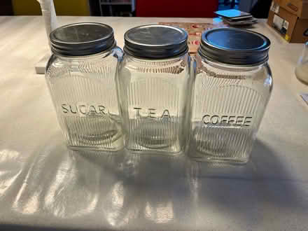 Photo of free 3 glass jars for tea, coffee &sugar (Brighton BN2 6) #2