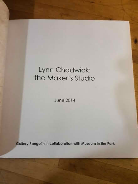 Photo of free Lynn Chadwick: The Maker's Studio exhibition catalogue (Box GL6) #2