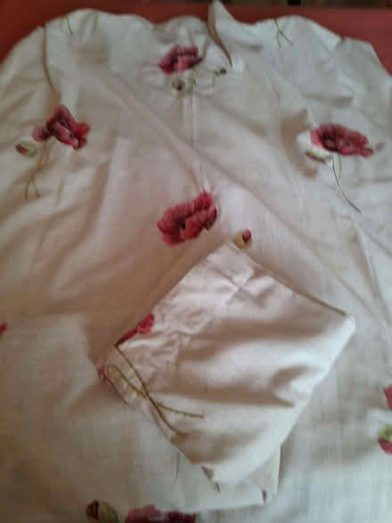 Photo of free Pair of curtains with poppies (Netherton) #1