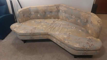 Photo of free Curved sofa and coffee table (Arlington MA) #1