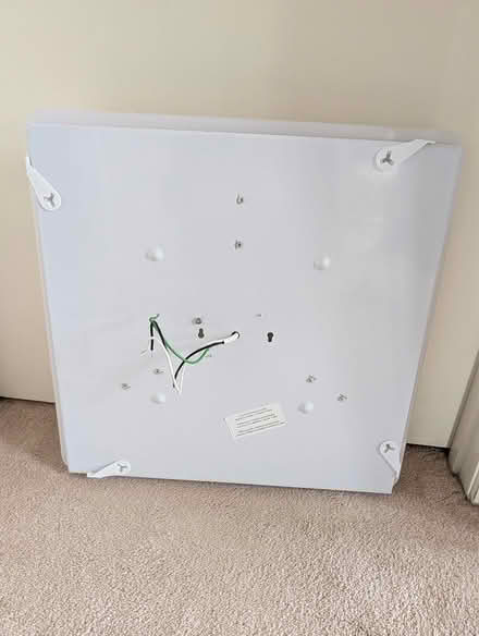 Photo of free White low profile light fixture (Larkspur) #2