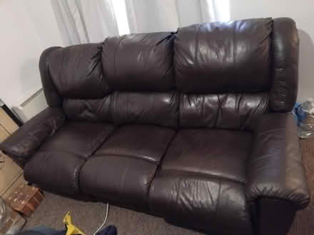 Photo of free Leather recliners suite (Corringham SS17) #2