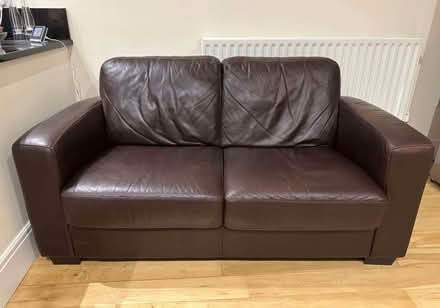 Photo of free Brown leather Sofa (Palmer Park RG1) #1