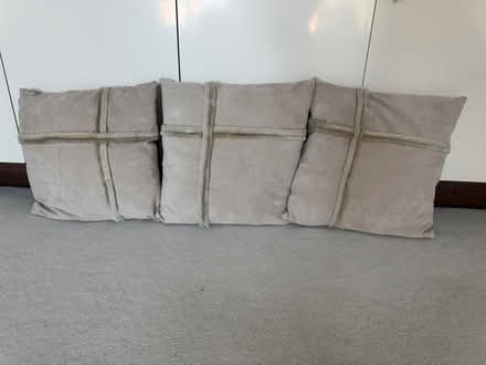 Photo of free 3 Large & 3 Scatter Cushions Sand (Cobham, Surrey KT11) #3