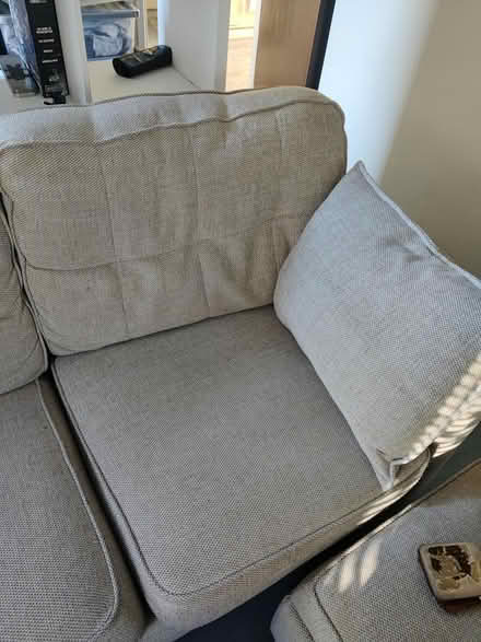 Photo of free 2 Seater Sofa Bed and Pouffe (Hitchin/Westmill) #1