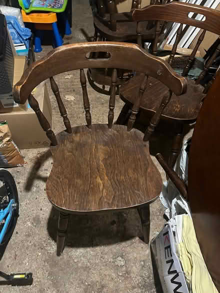Photo of free Wood dining table and chairs (Woodley RG6) #2