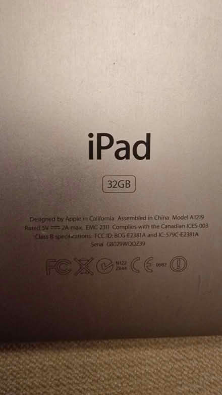 Photo of free Old iPad (Kirk Hallam DE7) #3