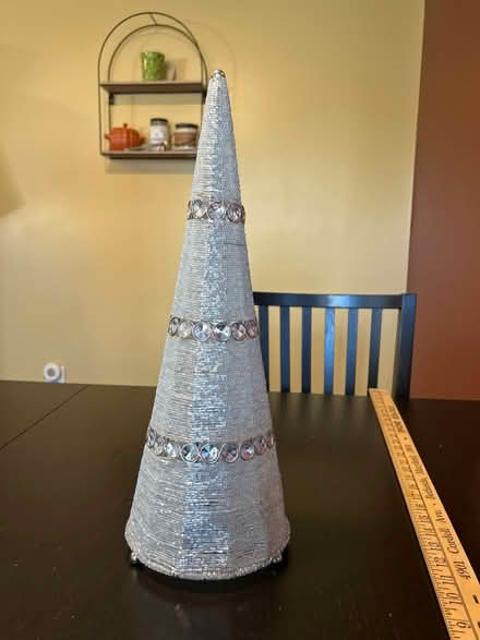 Photo of free Beaded Silver Christmas Tree (Owings Mills,MD) #2