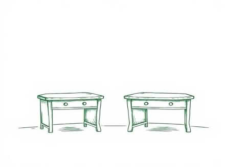 Photo of Pair of old bedside tables (Bilton HG1) #1