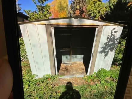 Photo of free Metal Outdoor shed (109 Luke ave. Bergenfield nj) #1
