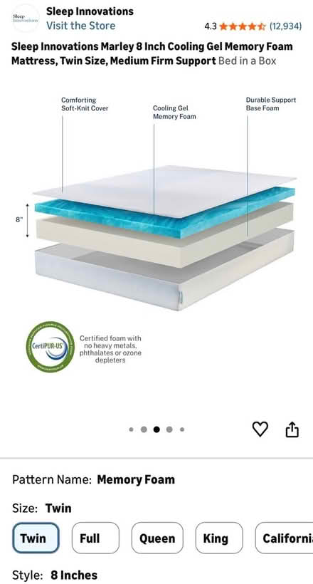 Photo of free Gift: 3 month old twin mattress (Tysons Corner) #2