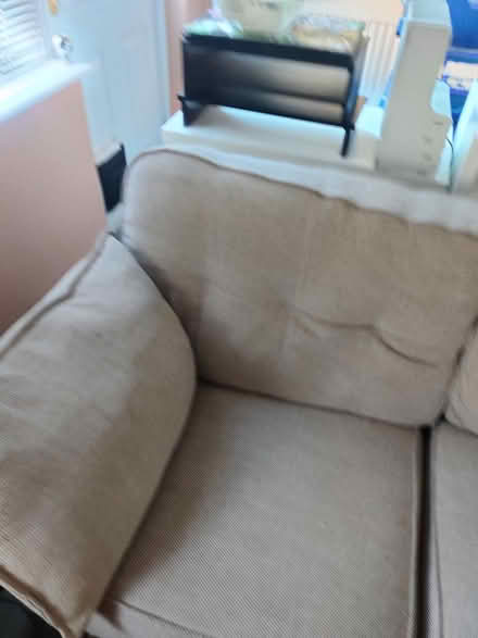 Photo of free 2 Seater Sofa Bed and Pouffe (Hitchin/Westmill) #3