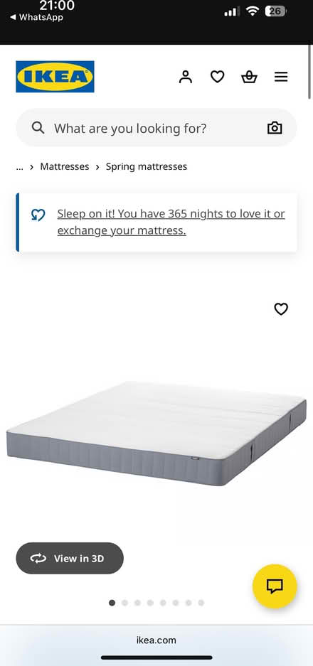 Photo of free Ikea Double bed Mattress (47 Cornwall Crescent W11 1PJ) #1