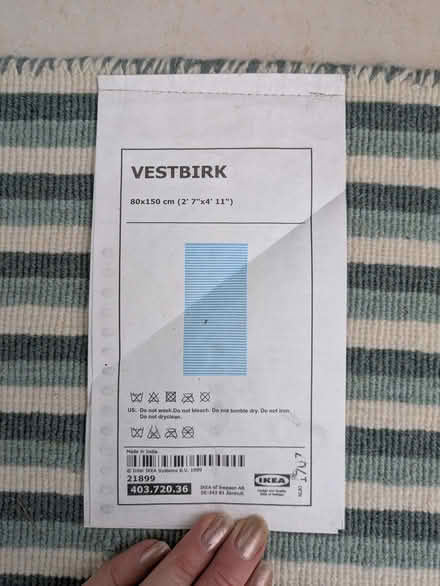 Photo of free Ikea Striped Rug (Barkham RG41) #3