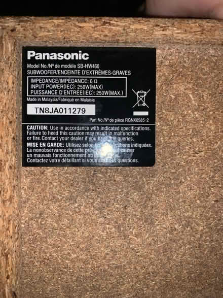 Photo of free 6Ω Subwoofer for Surround Sound (Totteridge, HP13) #3